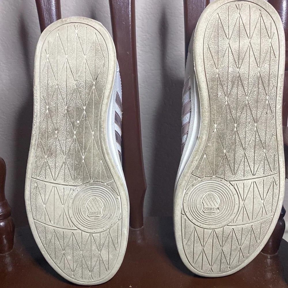 K-Swiss Sneaker White and Metallic Pink - Picture 6 of 7